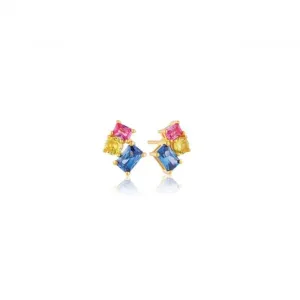 Multicoloured Zirconia Ivrea Tre Earrings SJ-E12306-XCZ-YG