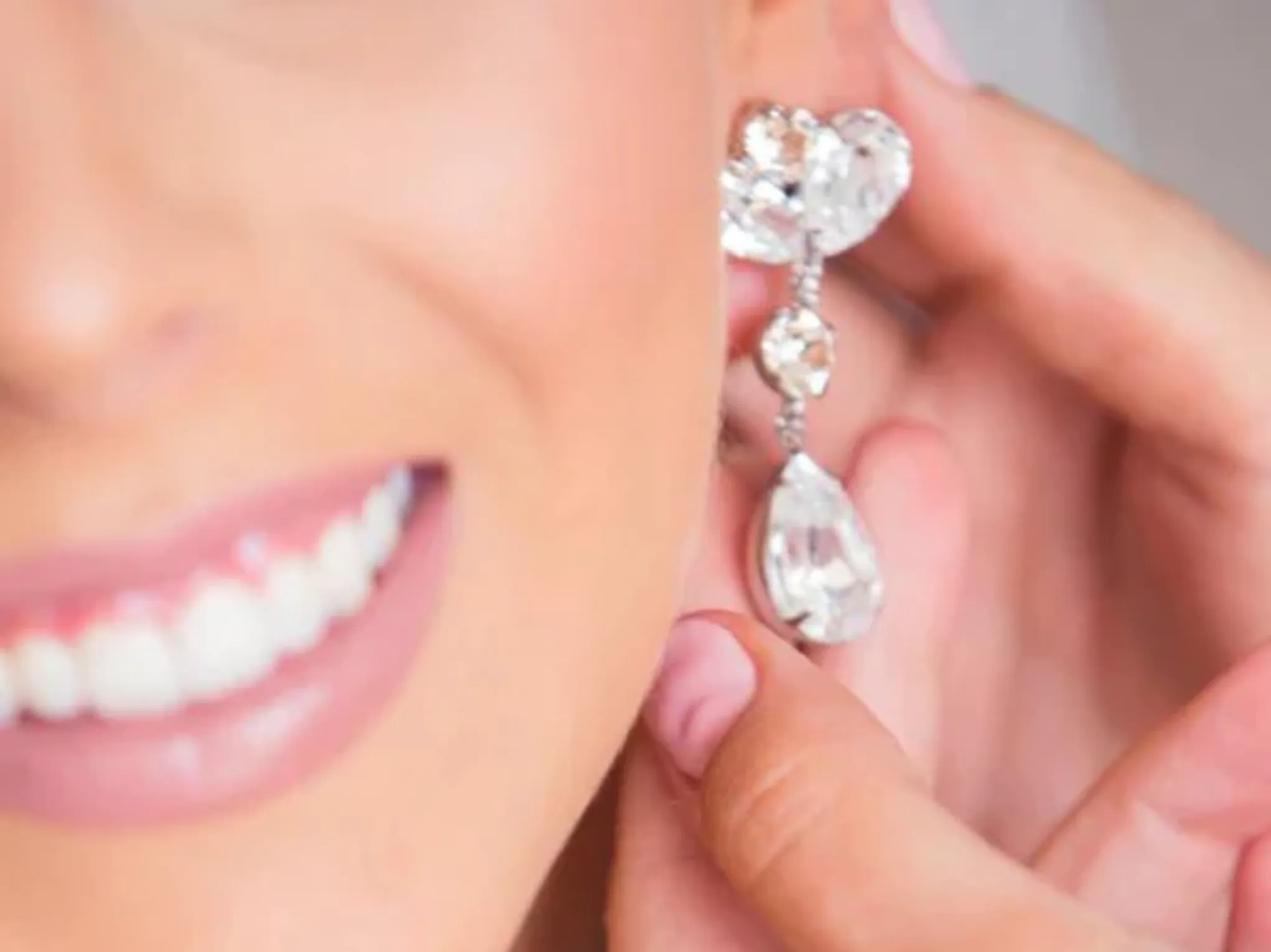 Nora - Silver Swarovski Statement Long Bridal Drop Earrings