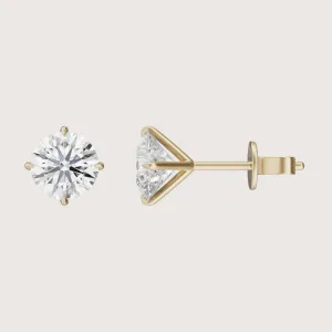On Point Stud Earrings - Round