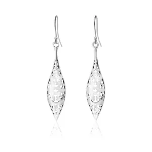 Oxidised Silver Designer Long Filigree Dangle