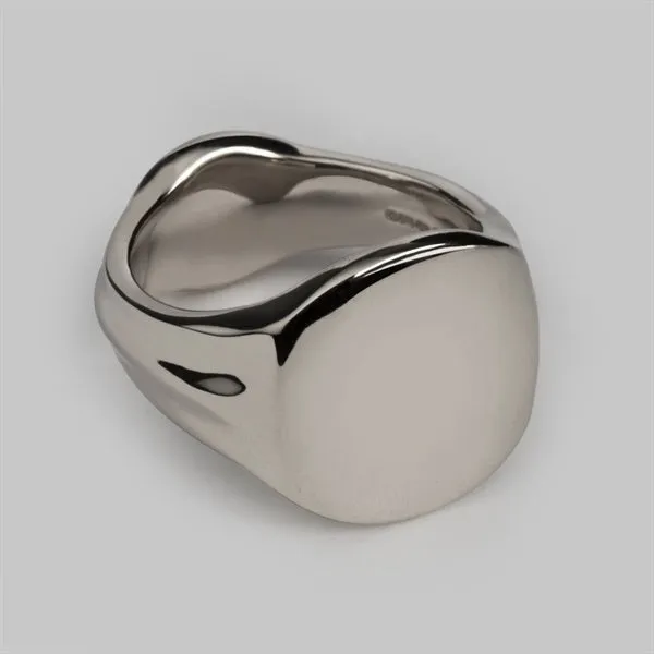 Palladium Signet Ring, Size Q