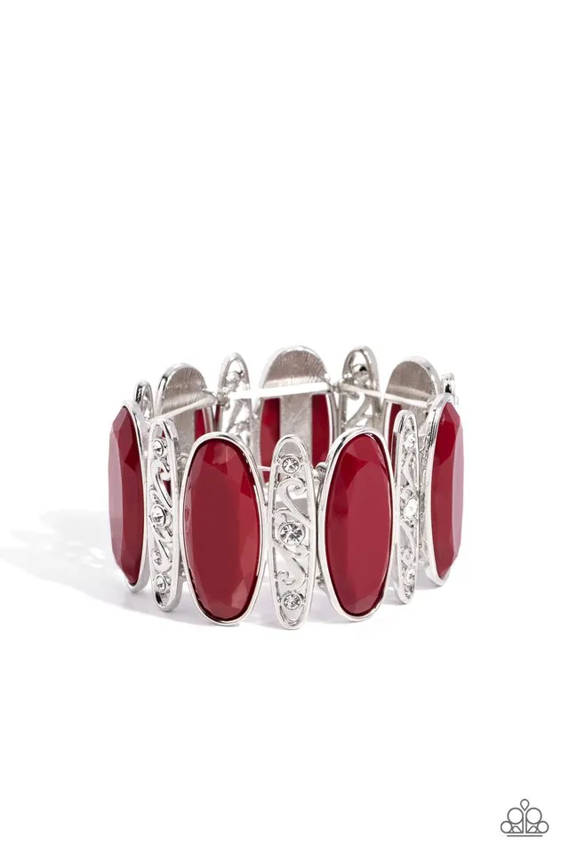 Paparazzi Bracelet ~ Saturated Sparkle - Red