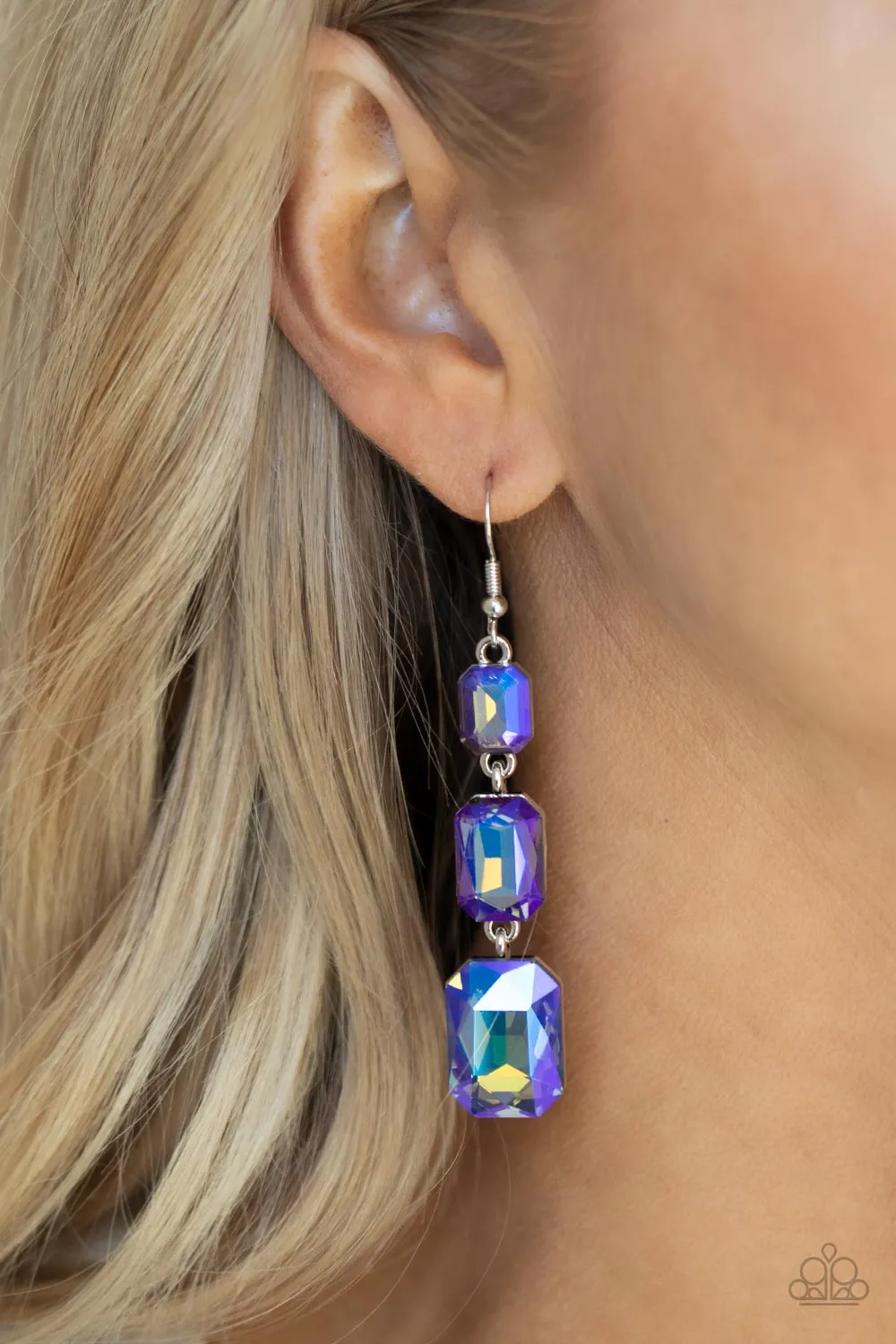 Paparazzi Cosmic Red Carpet Earrings Blue