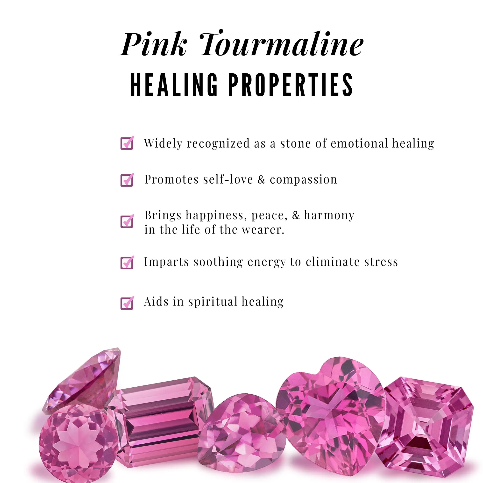 Princess Cut Pink tourmaline and Diamond Flower Ring Set