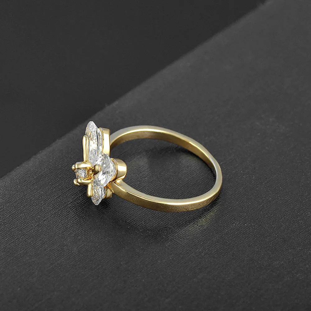 R581 - Sweet bow zircon ring