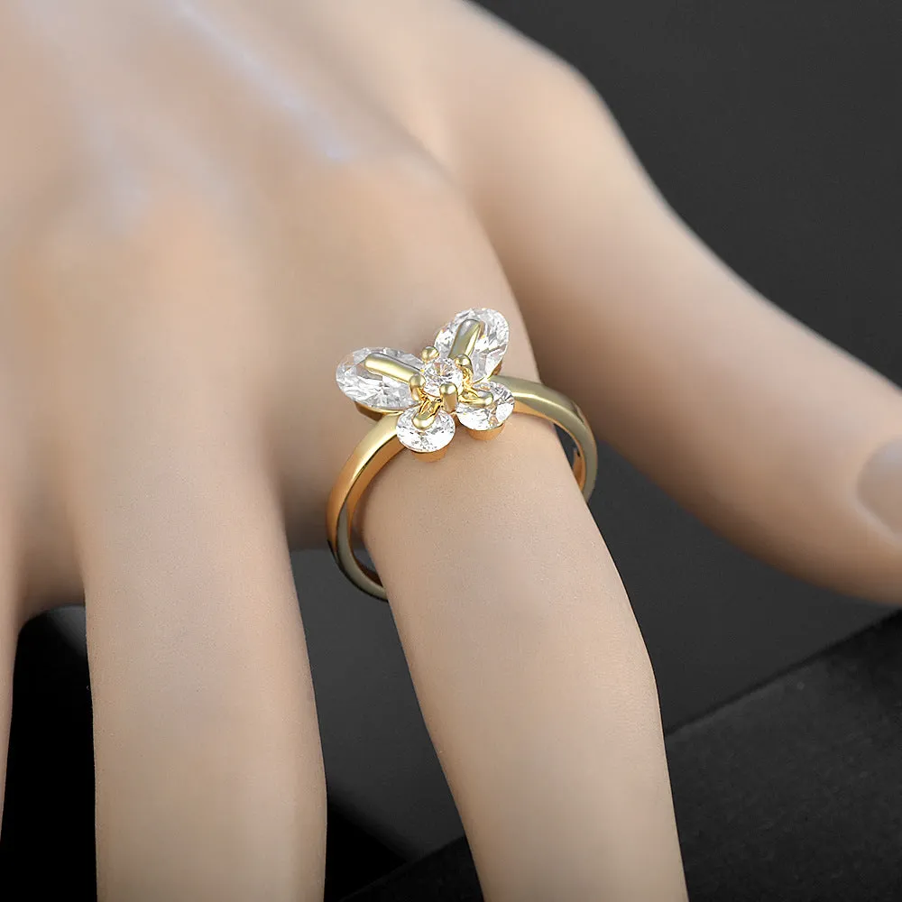 R581 - Sweet bow zircon ring
