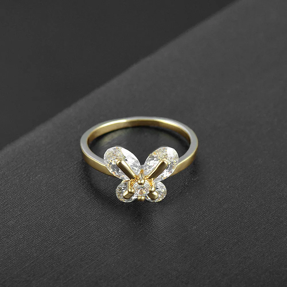 R581 - Sweet bow zircon ring