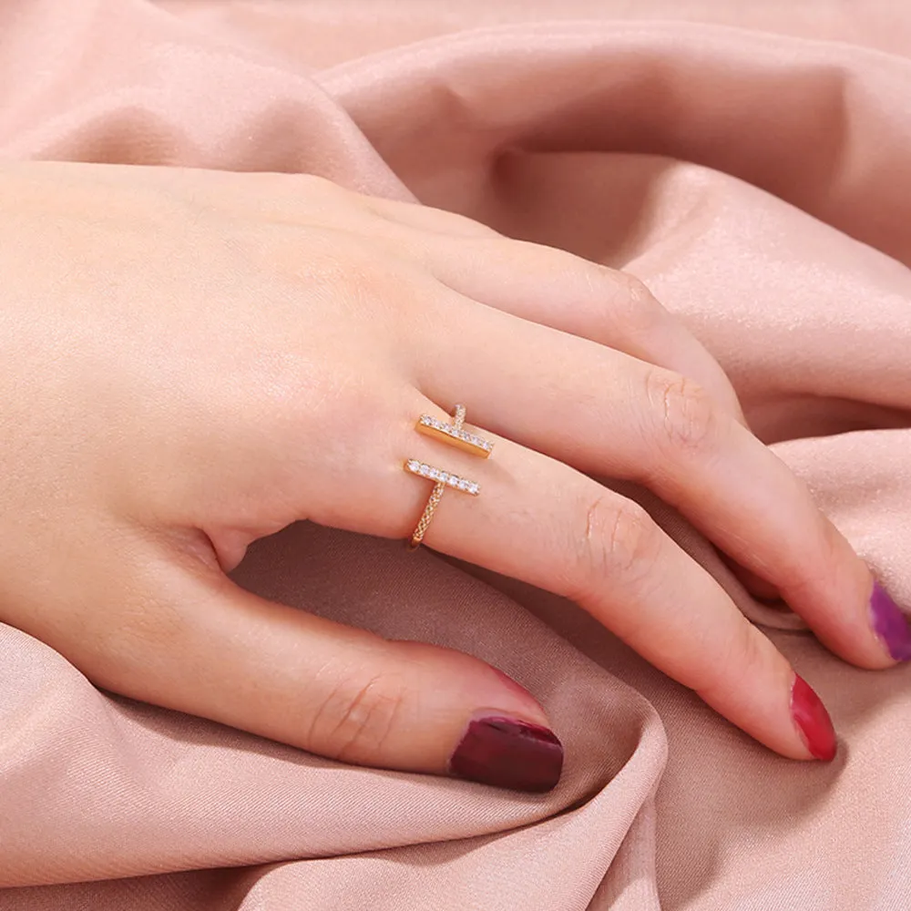 R645 - Retro Adjustable Inlaid Zircon Ring