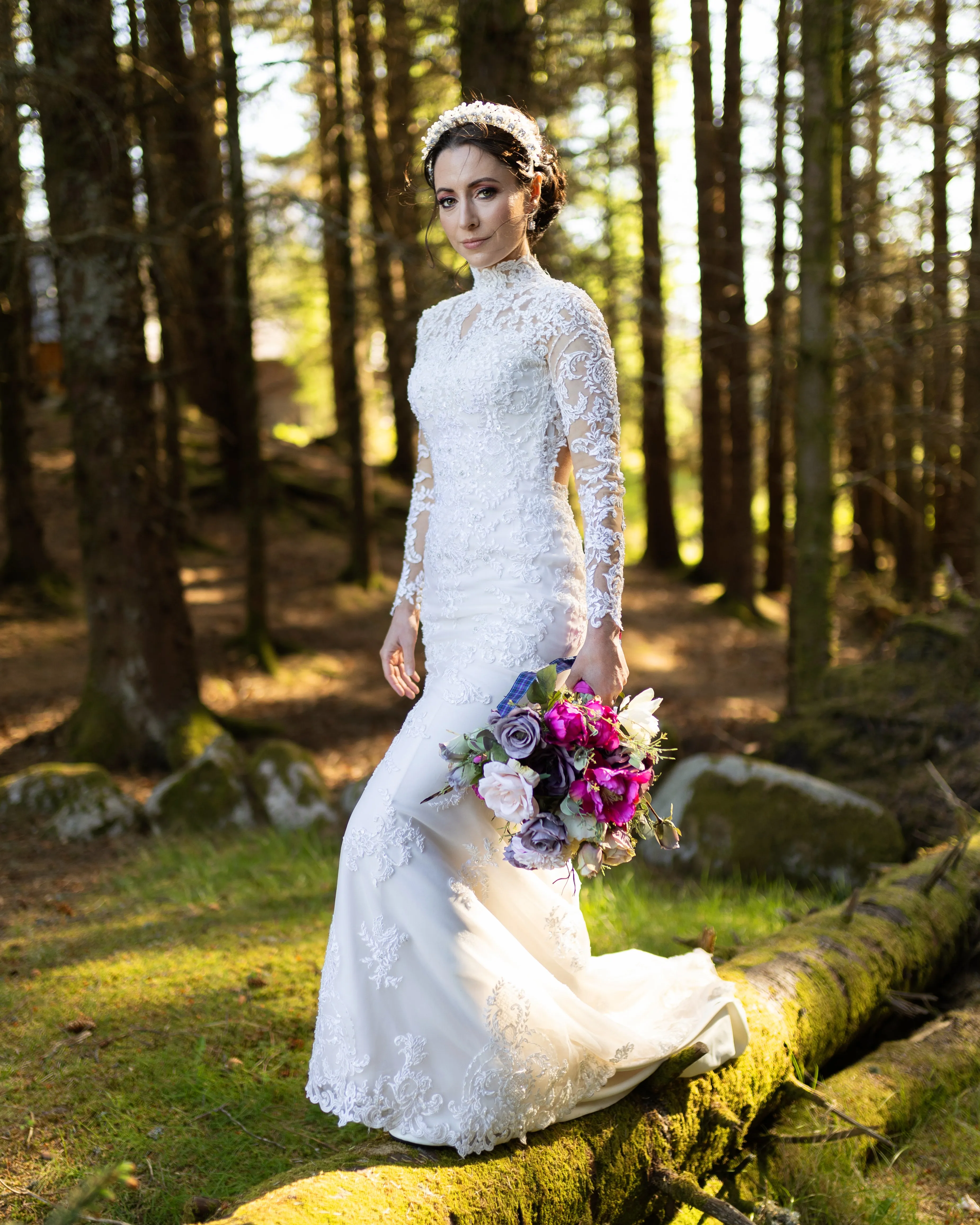Regal CZ and Pearl Bridal Crown