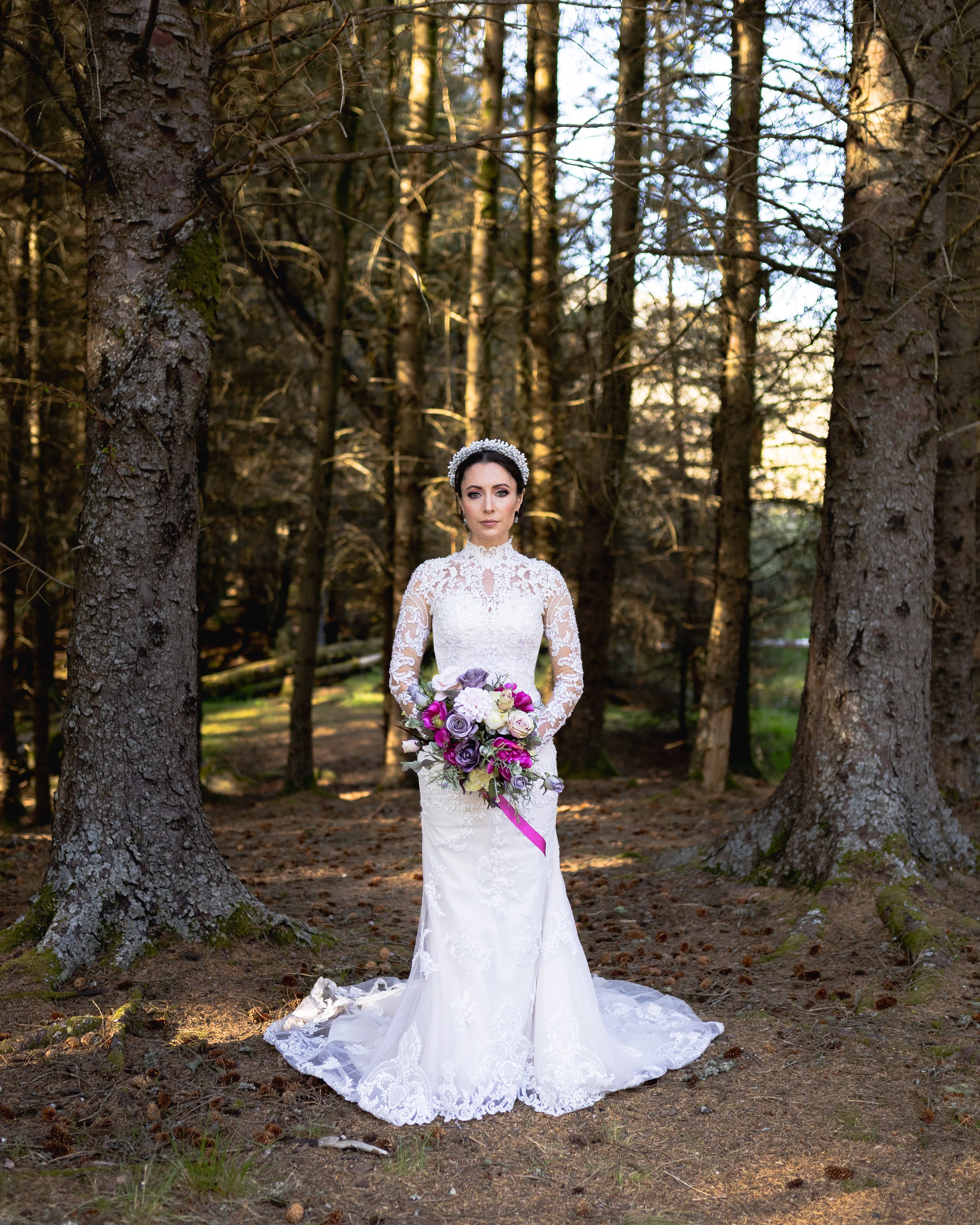 Regal CZ and Pearl Bridal Crown