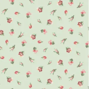 Regal Rose Mini Buds Green Yardage