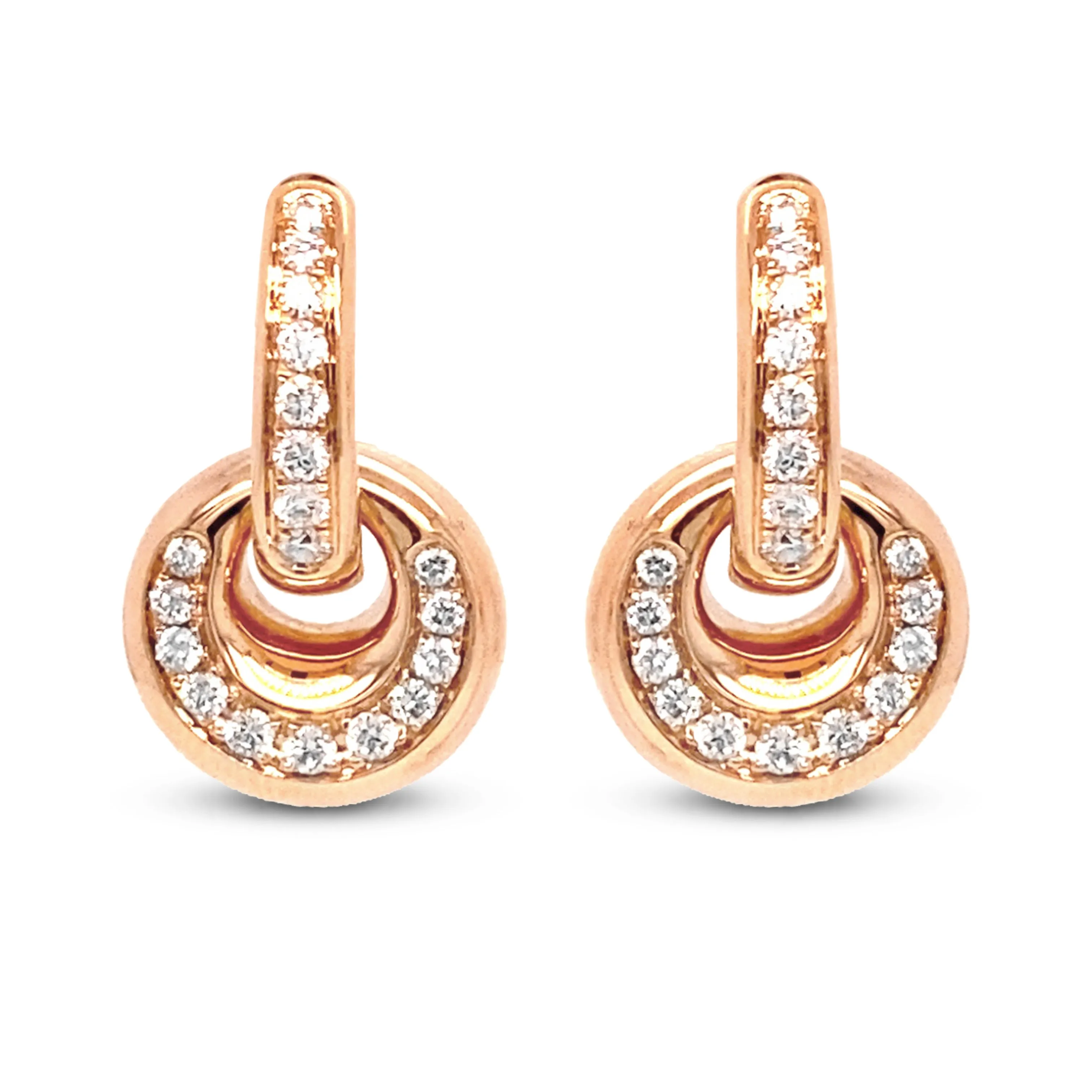 Rose Gold & Diamond Earrings