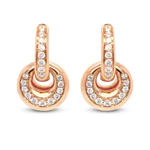 Rose Gold & Diamond Earrings