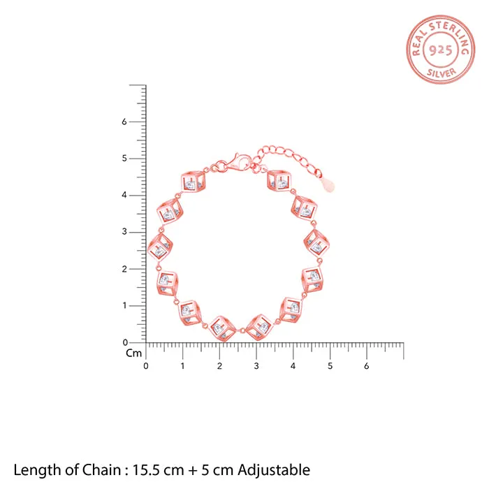 Rose Gold Cubic Crystal Bracelet