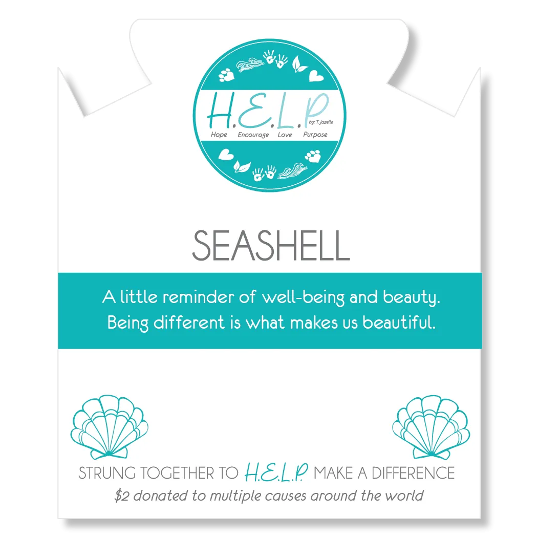 Seashell Charm with Lemonade Jade Charity Bracelet