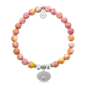 Seashell Charm with Lemonade Jade Charity Bracelet