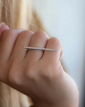 Short Line Diamond Ring