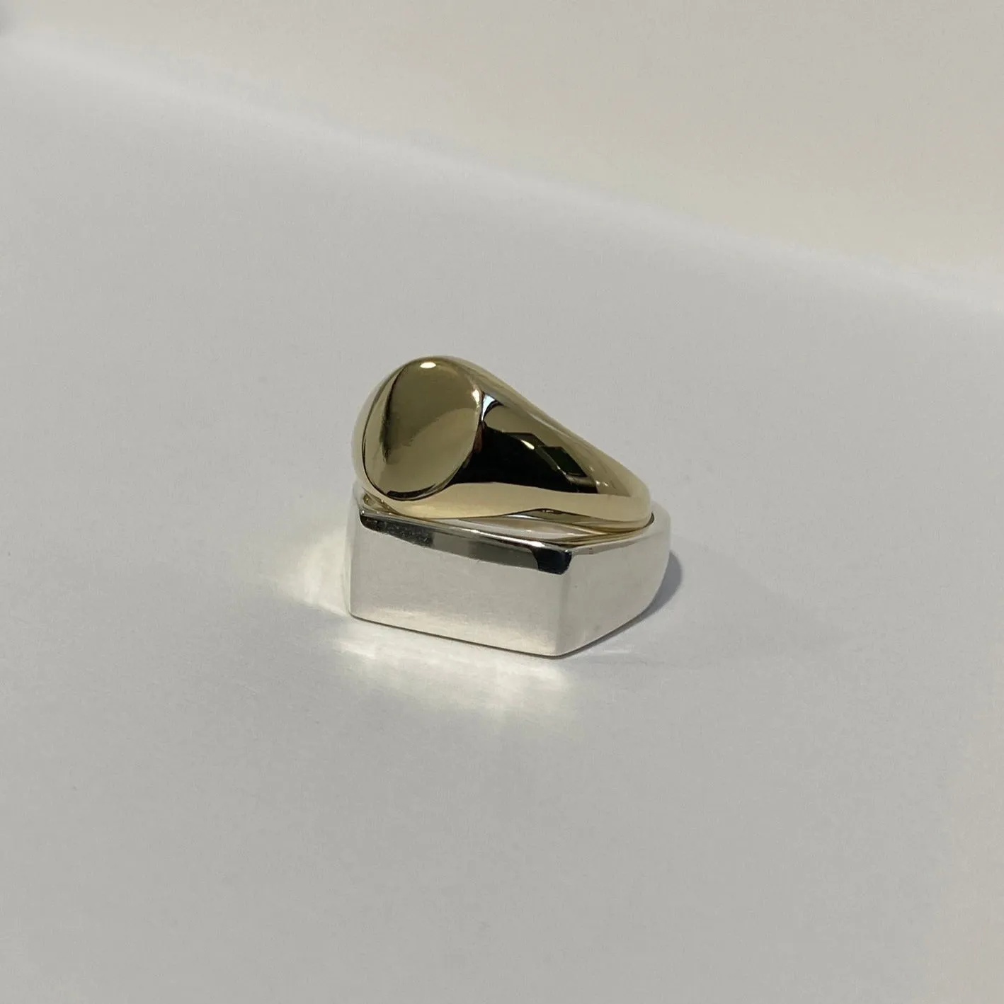 Signature Rectangle Signet Ring | Silver