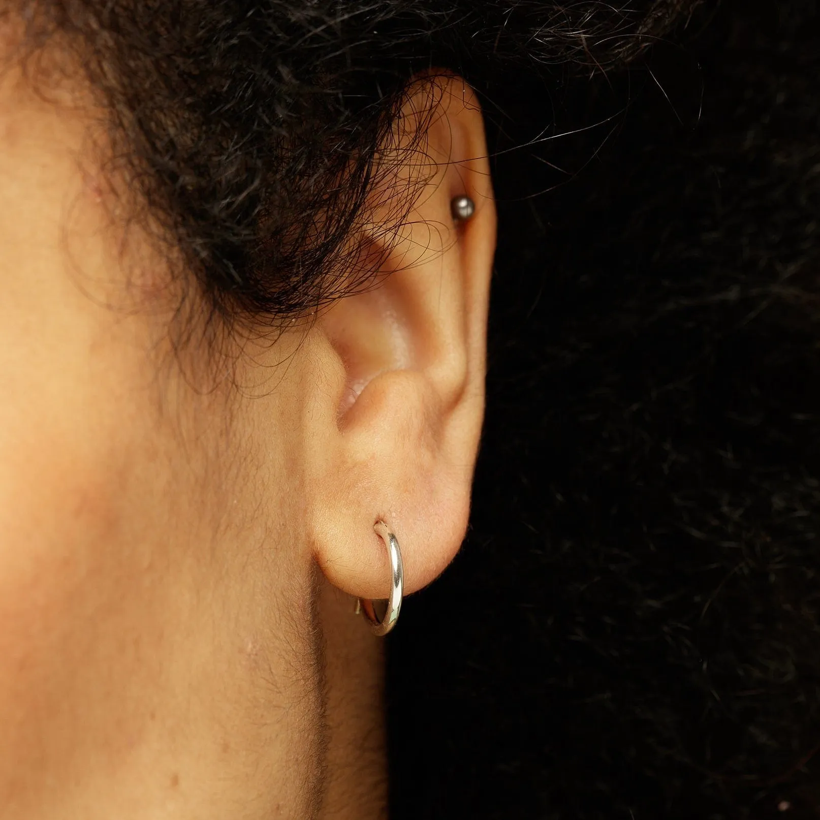 Silver Classic Mini Hoop Earrings