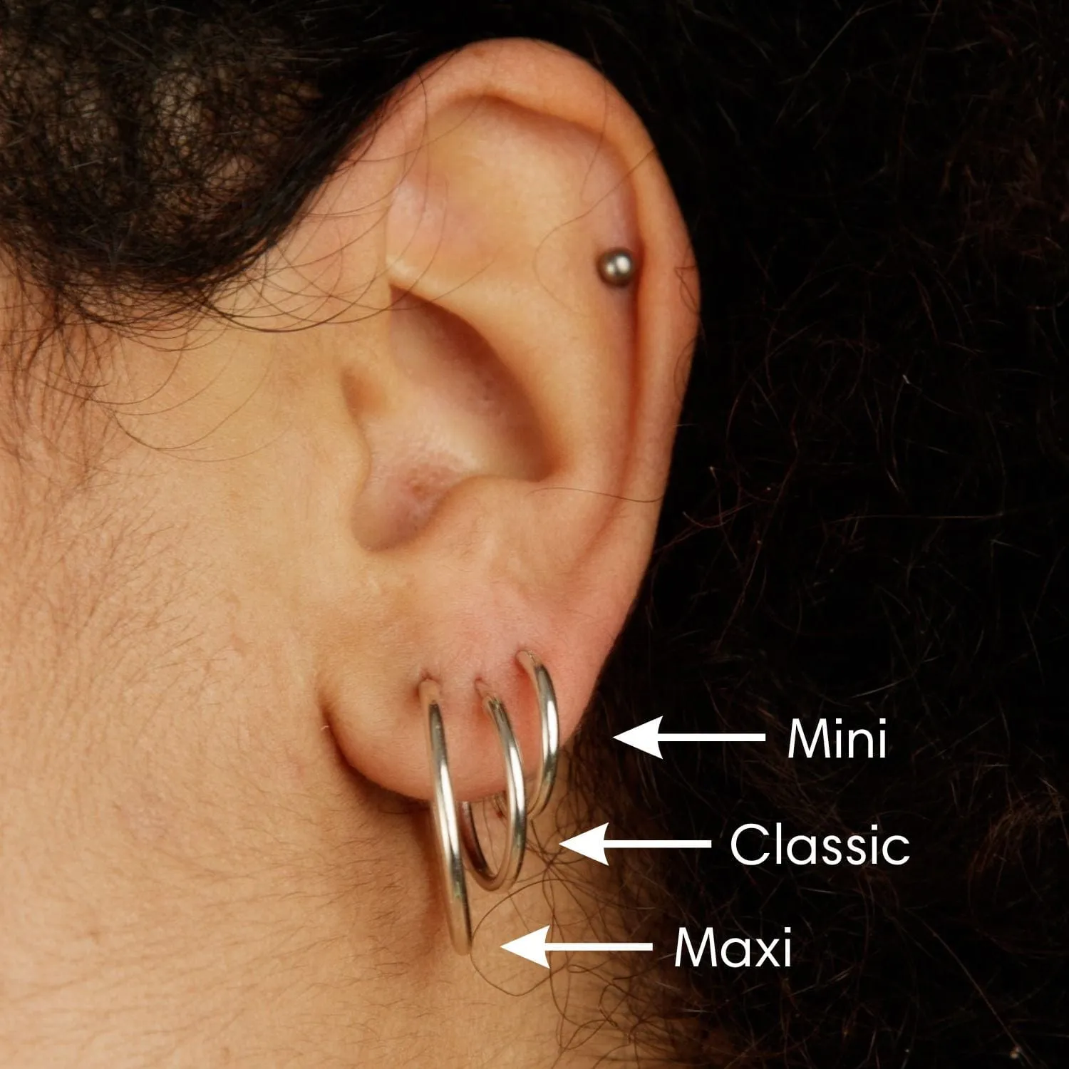 Silver Classic Mini Hoop Earrings