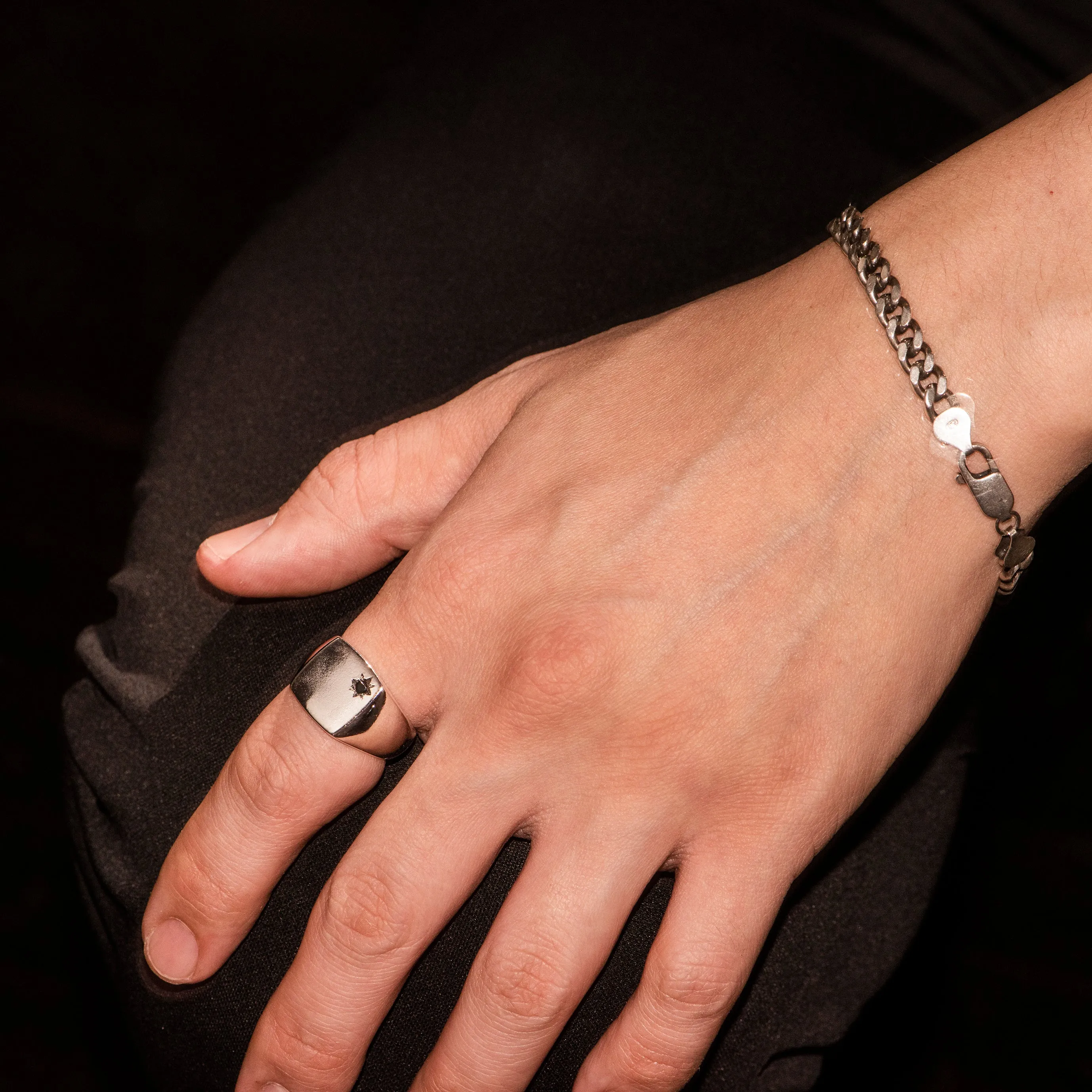 Square Signet Ring - CORNERSTONE