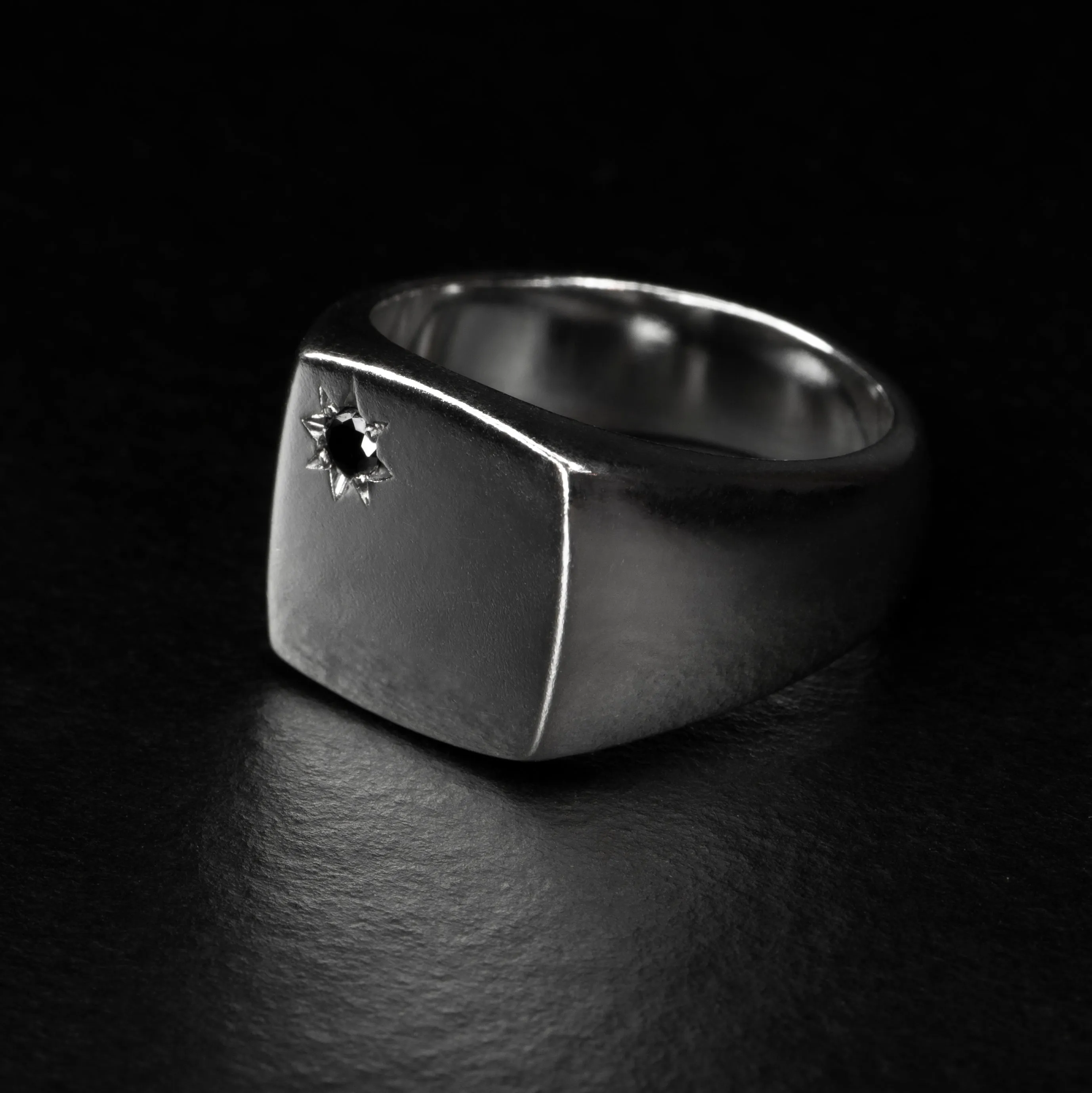 Square Signet Ring - CORNERSTONE