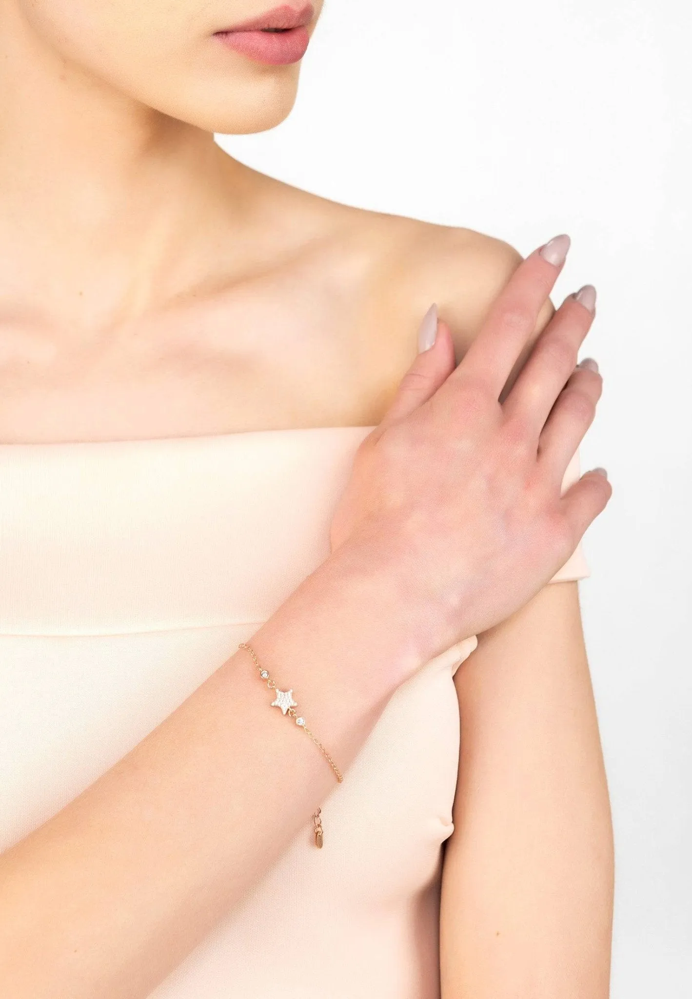 Star Lucky Bracelet White Rosegold