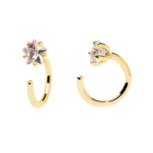 Sterling Silver Zircon Huggies | 18K Gold Vermeil