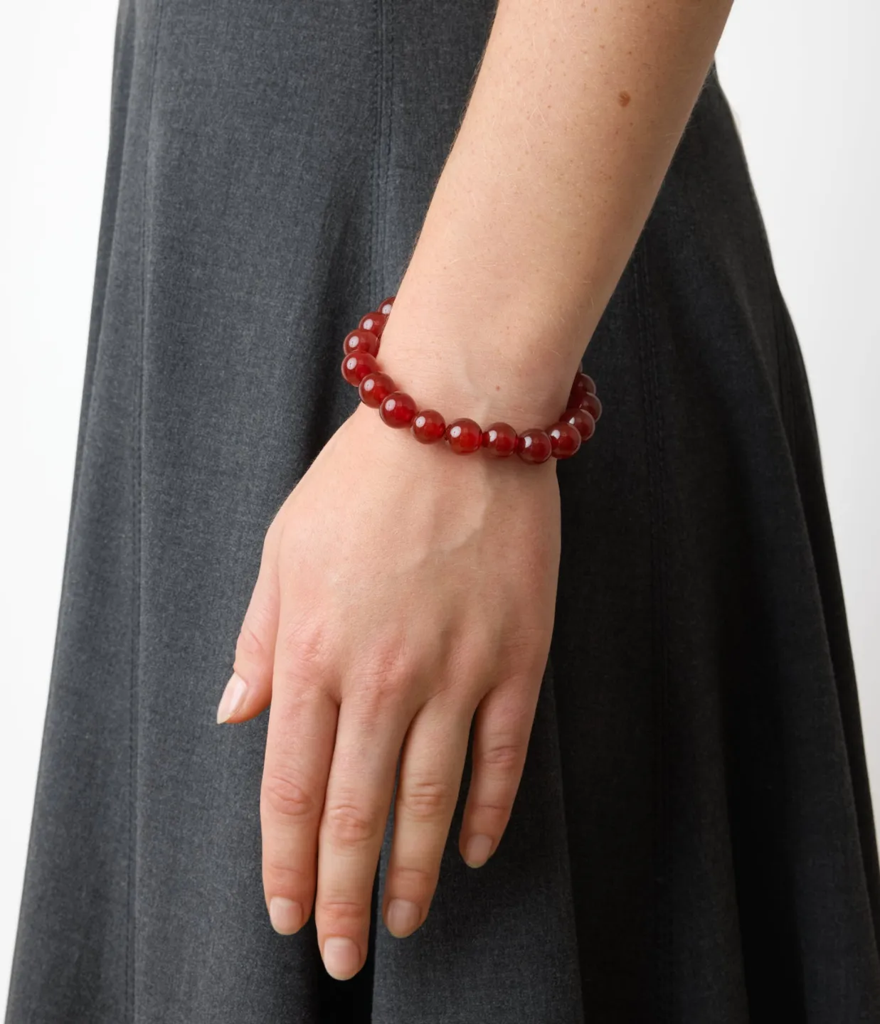 The Mary Bracelet in Red Carnelian