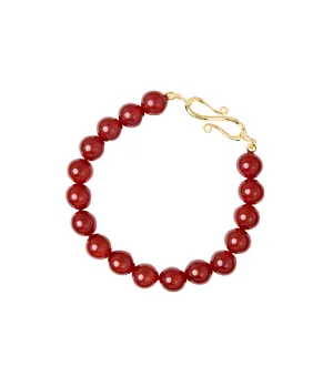 The Mary Bracelet in Red Carnelian