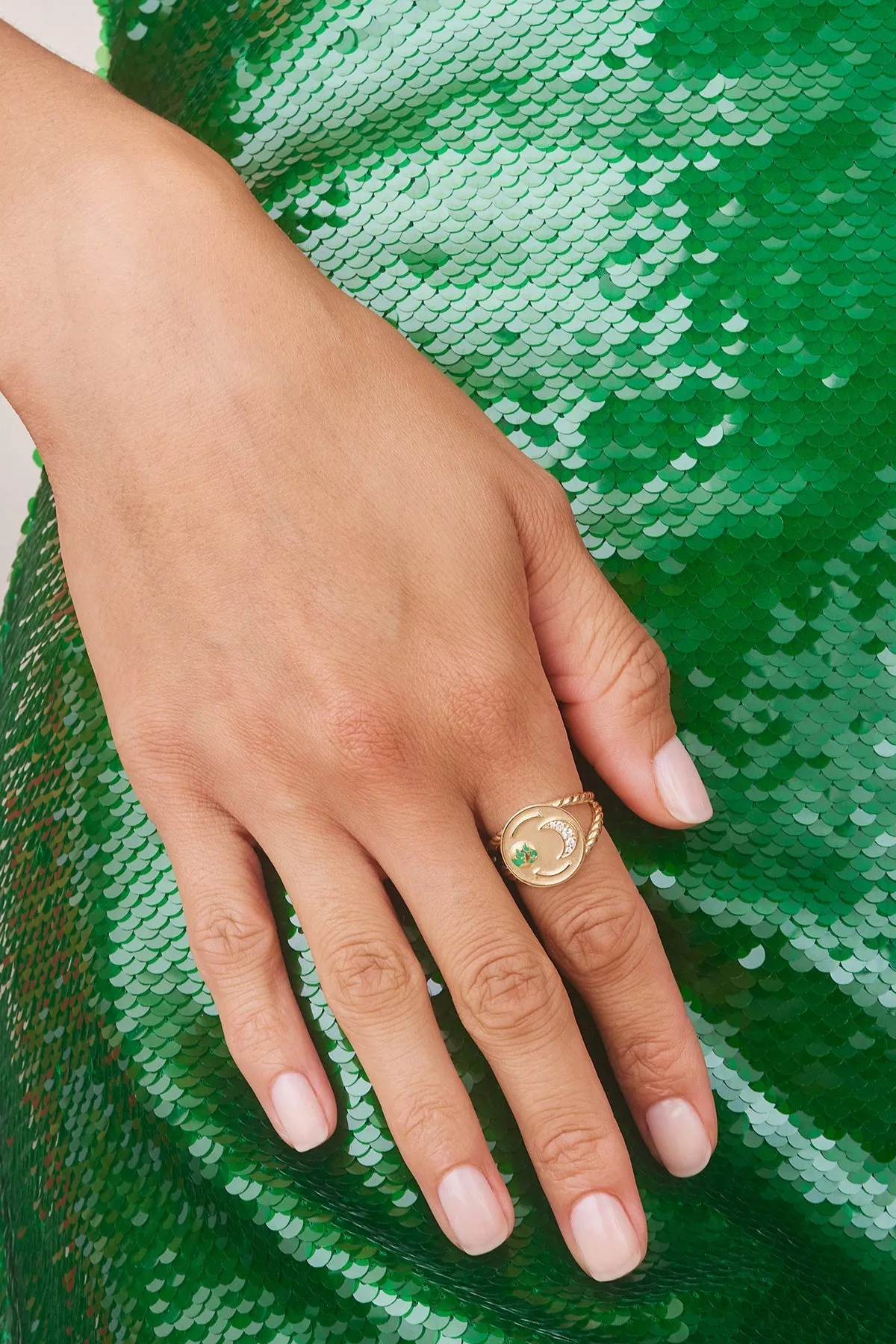To The Moon & Back Signet Ring