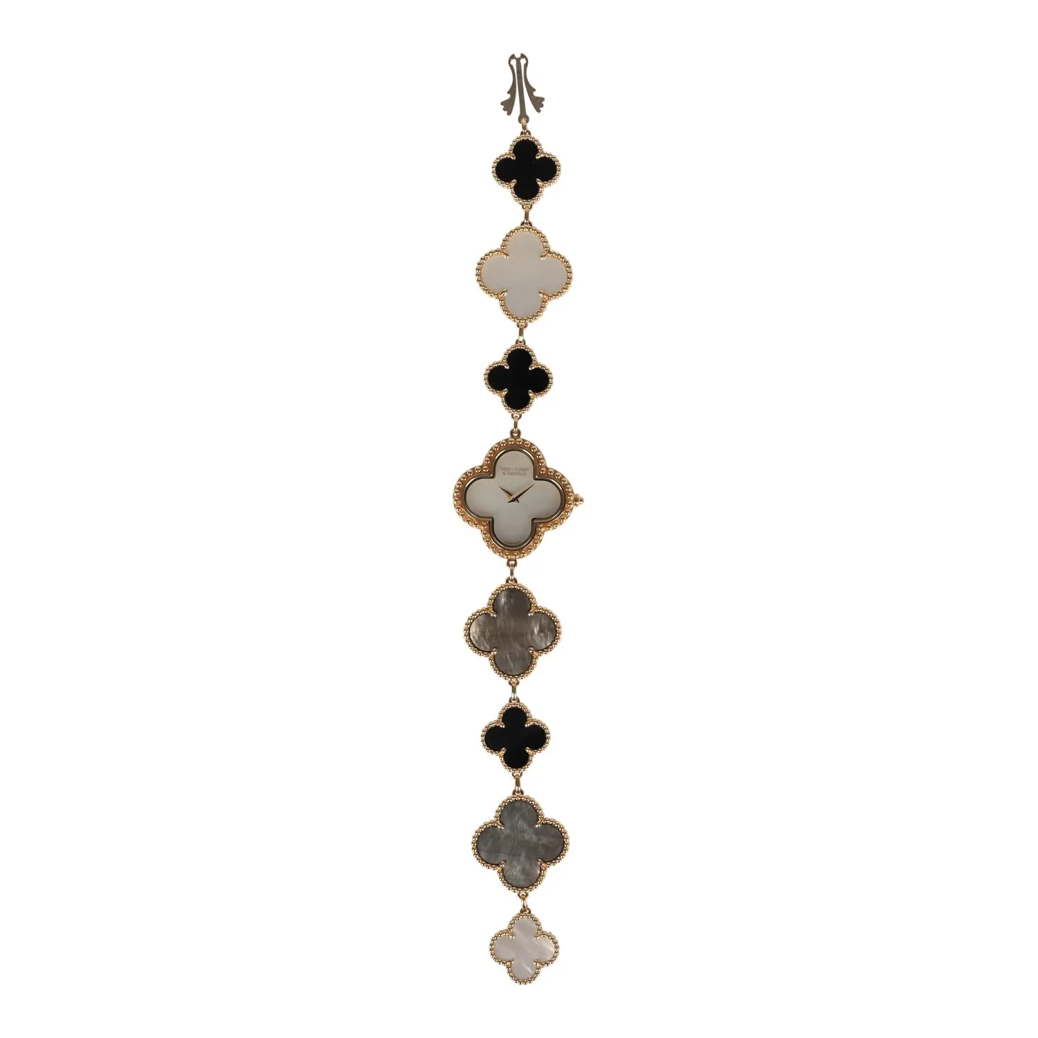 Van Cleef & Arpels Small Alhambra Watch Mother of Pearl & Onyx