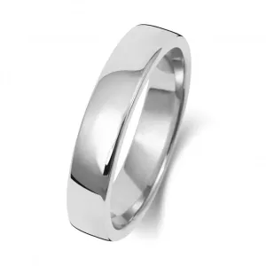Wedding Band Platinum Soft Court 4mm-1.2 Wedding  Ring WP134L