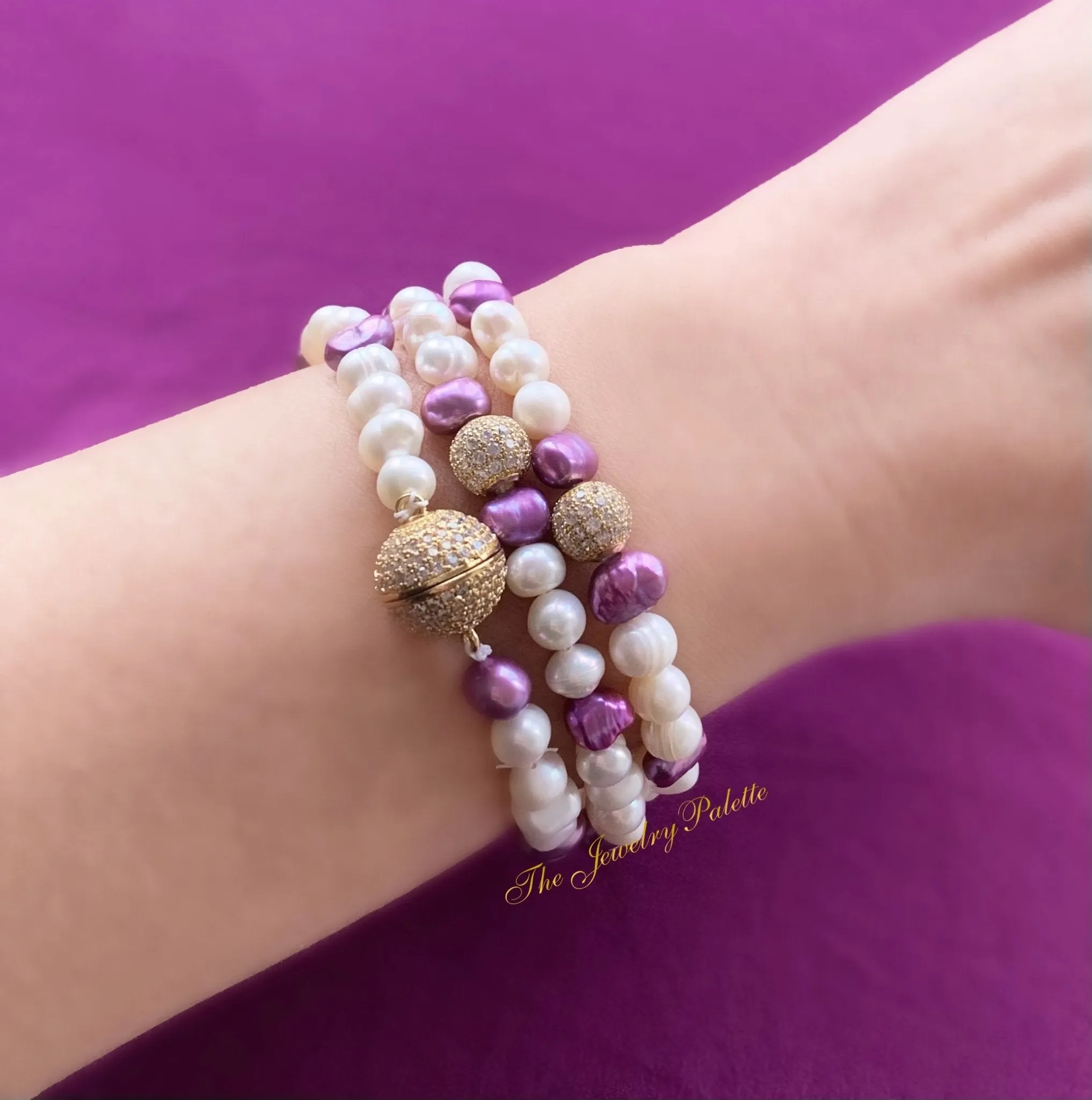 White and purple pearls tasbeeh (rosary)