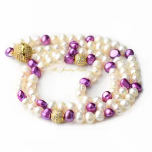 White and purple pearls tasbeeh (rosary)