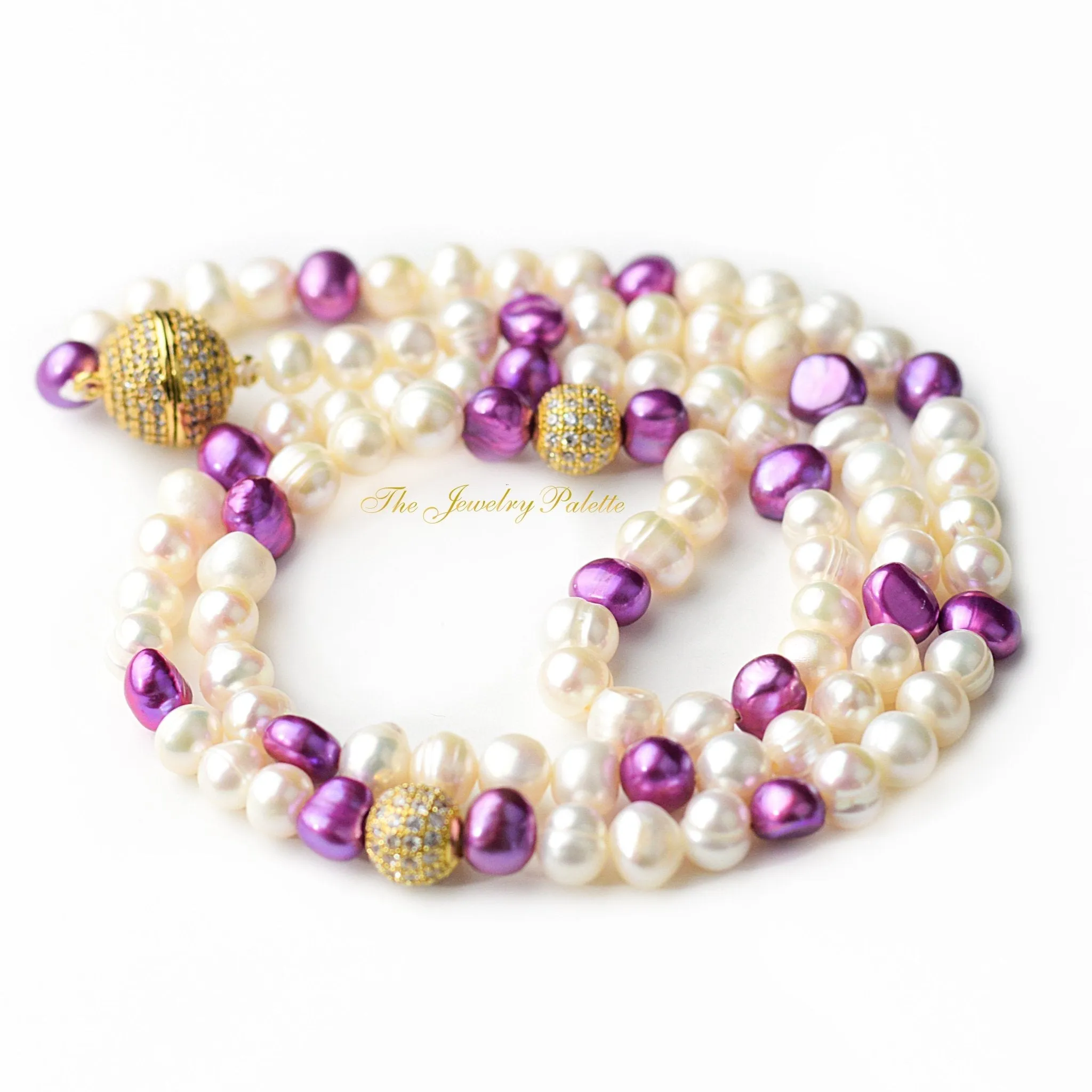 White and purple pearls tasbeeh (rosary)