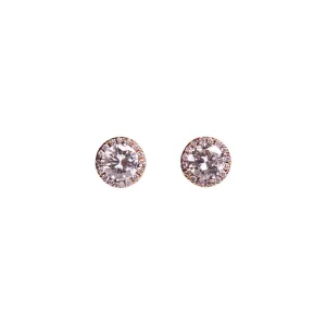 White Diamond Stud Earrings
