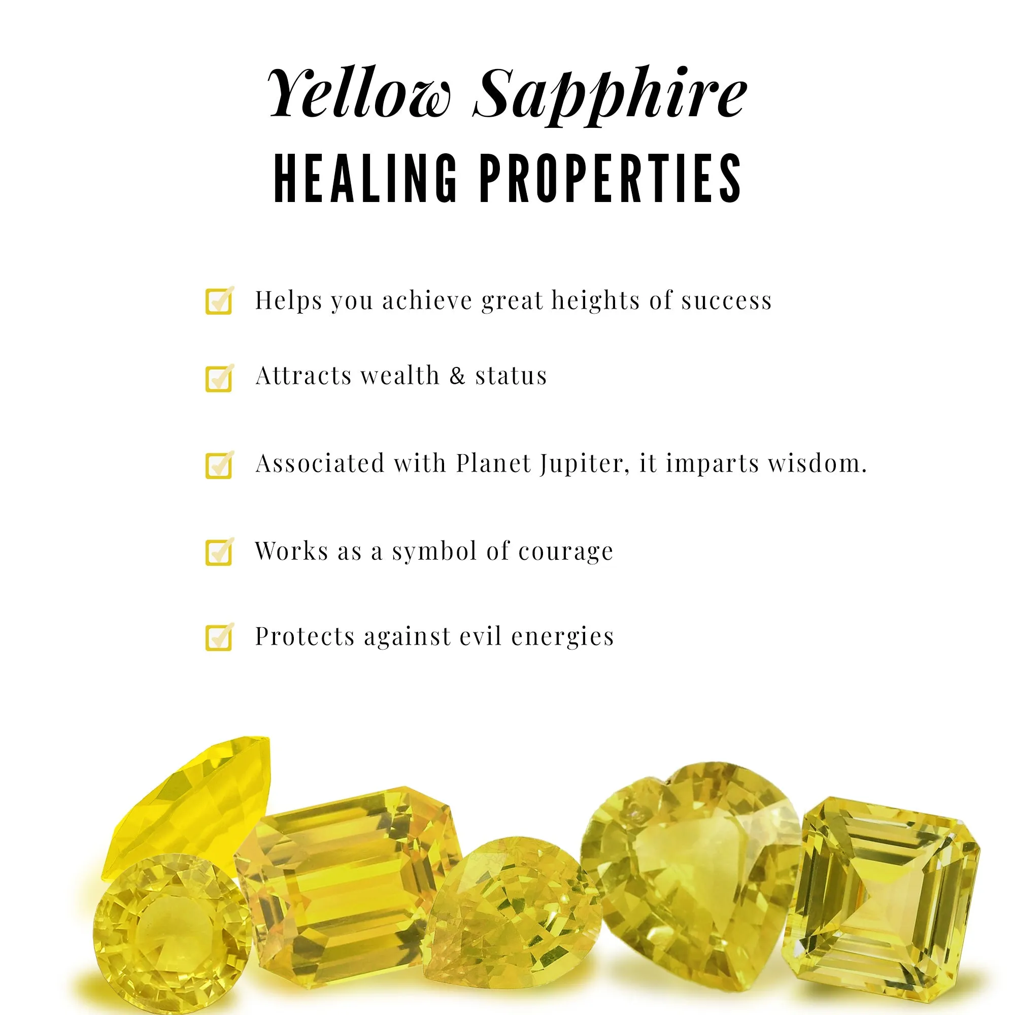 Yellow Sapphire Heart Engagement Ring with Diamond